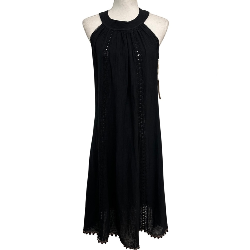 Cotton Natural Cosmopolitan Black Line Dress Small/Medium Coverup NWT READ